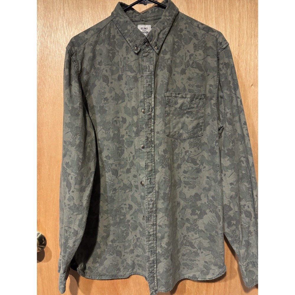 Flint and Tinder Architect Shirt XL Falling  Leaves Light Weight Flannel (H1)